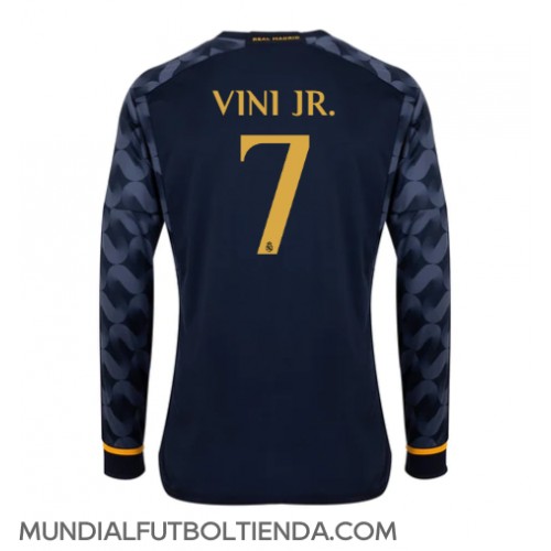 Camiseta Real Madrid Vinicius Junior #7 Segunda Equipación Replica 2023-24 mangas largas